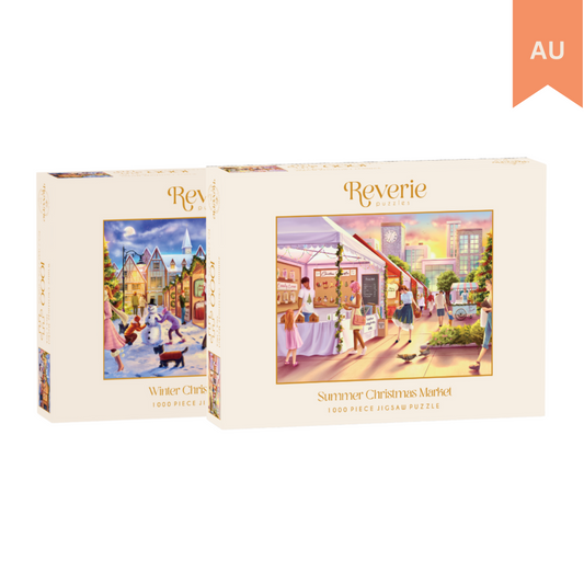 Christmas Markets 2 x 1000 Piece Jigsaw Puzzle Bundle